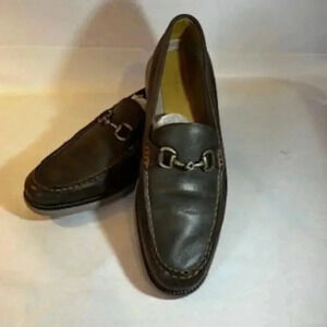 Cole Haan Shoes Grand OS  Leather Slip On Horse Bit Loafers Brown Mens‎ Size 11